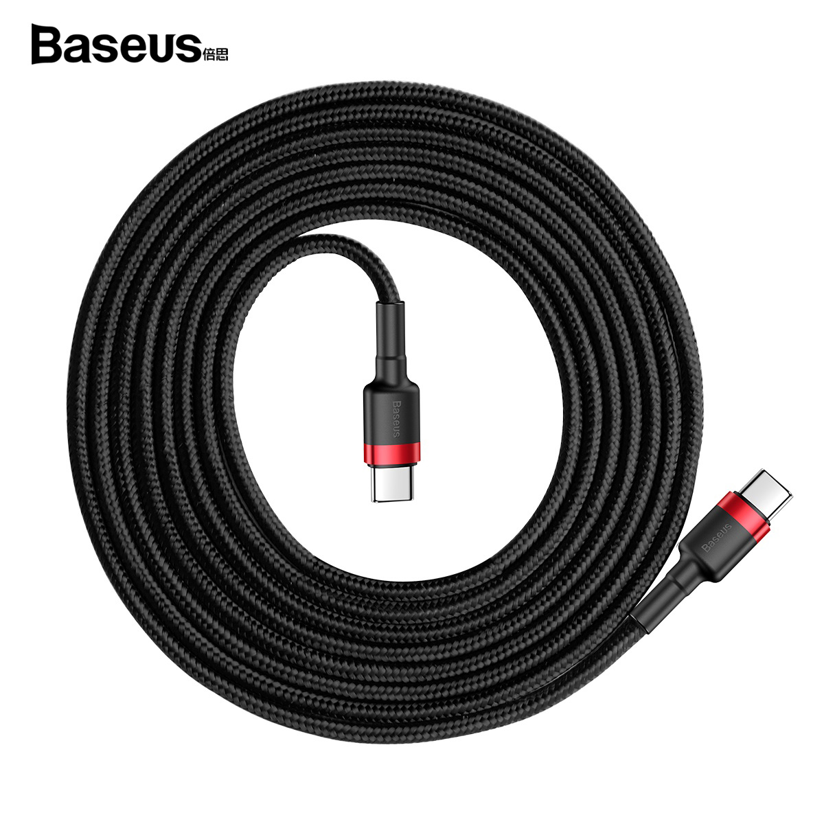 베이스어스 C타입 PD2.0 고속충전 데이타케이블 (그레이블랙)