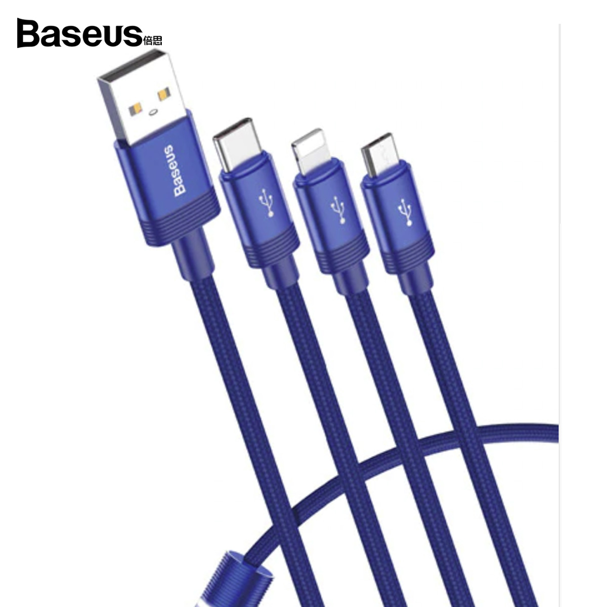 베이스어스 데이터 팩션 3in1 케이블(블루)