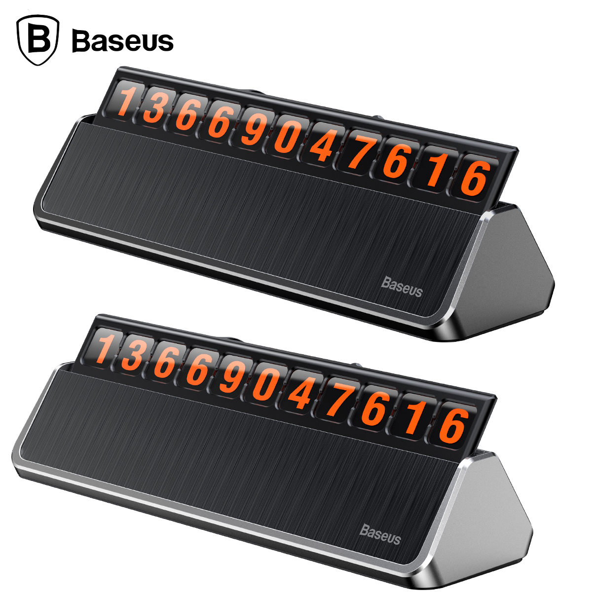 베이스어스 럭셔리 원터치 주차번호판 (실버)