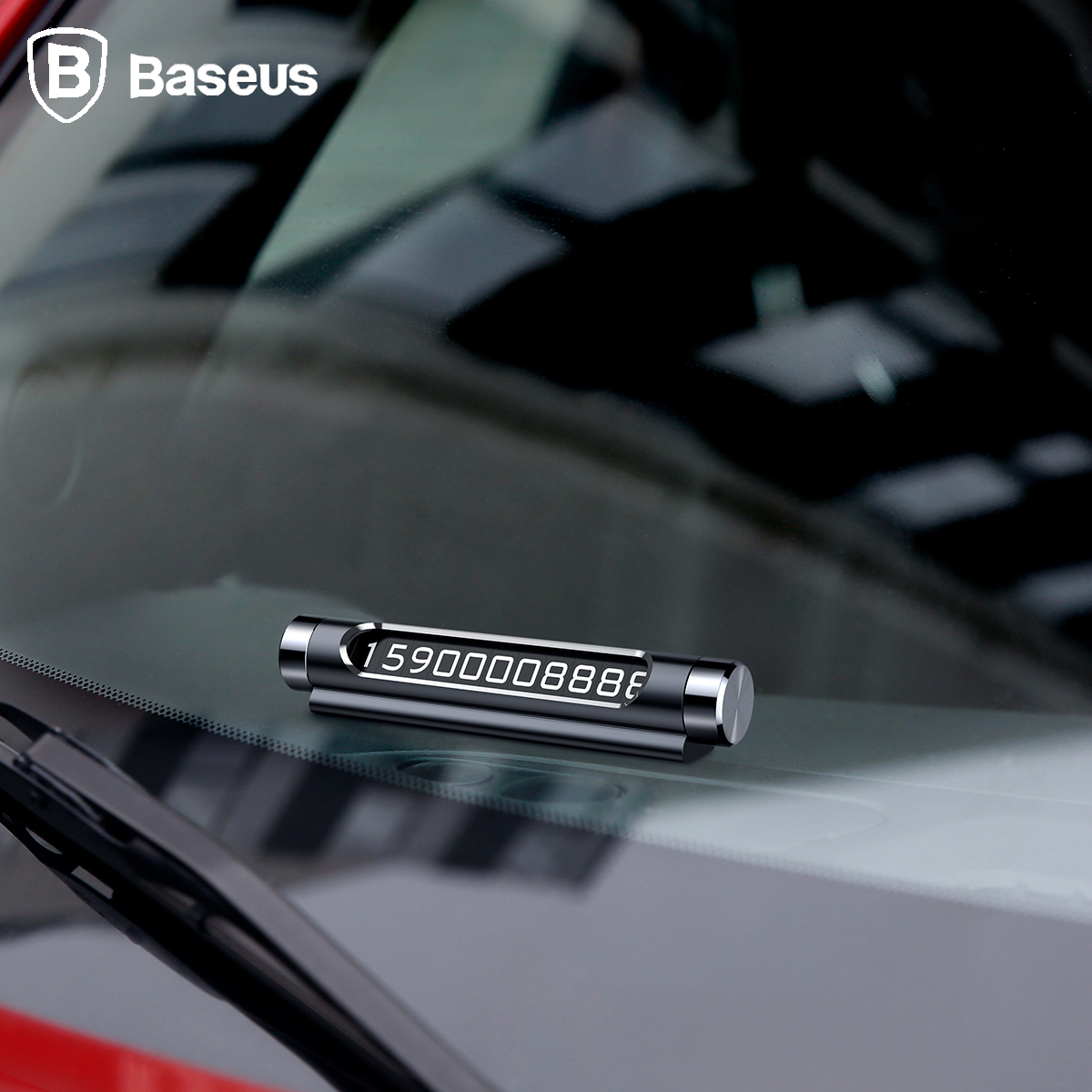 베이스어스 풀메탈 주차번호판 (블랙)