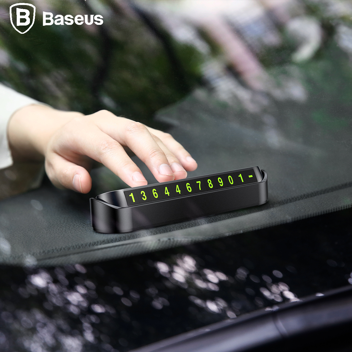 베이스어스 프리미엄 주차번호판 (블랙)