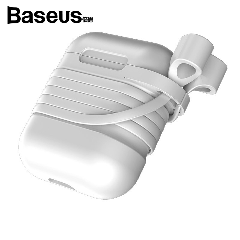 베이스어스 에어팟용 스트랩 실리콘 케이스 (그레이)