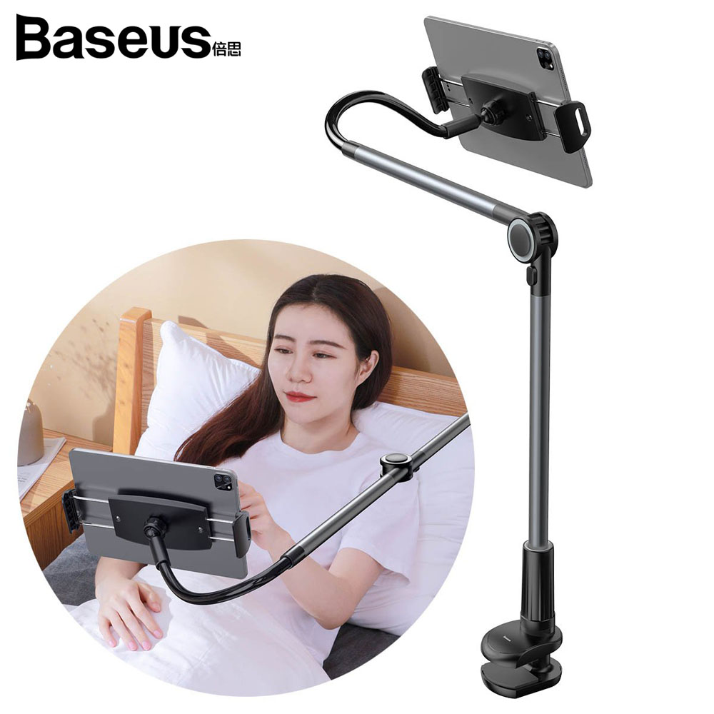 베이스어스 태블릿 스마트폰 레이지 자바라 거치대 그레이