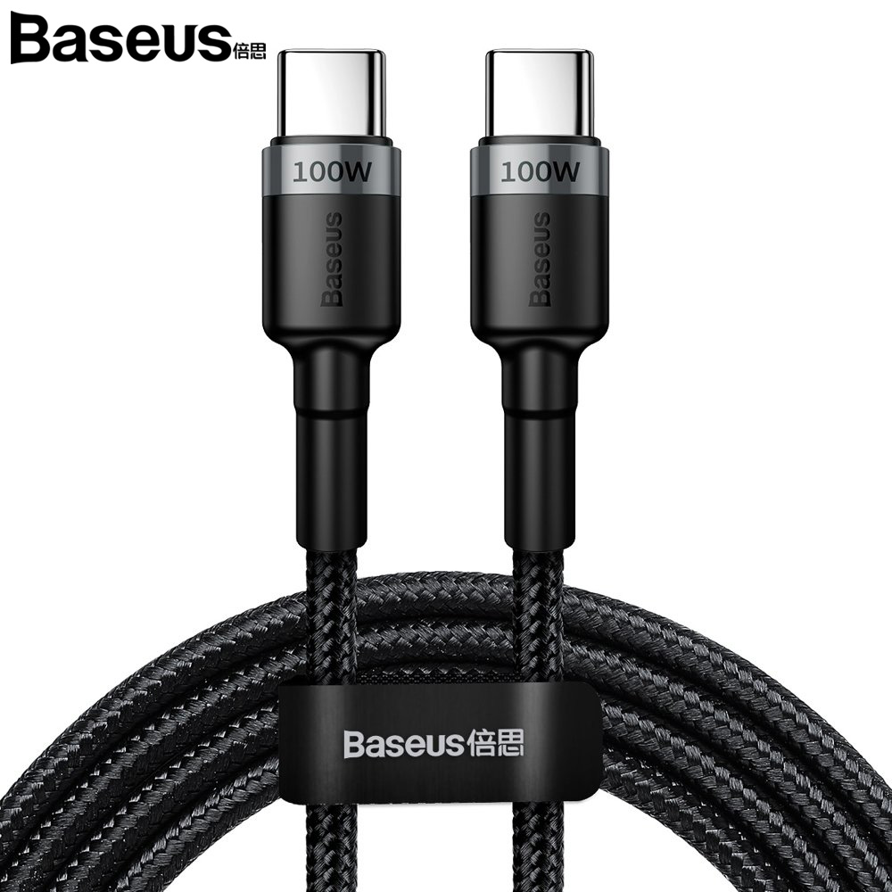 베이스어스 C타입 PD2.0 100w 2M 플래쉬 고속충전케이블 그레이블랙
