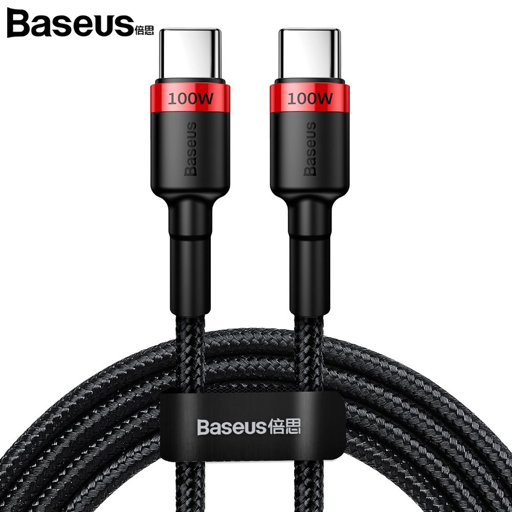 베이스어스 C타입 PD2.0 100w 2M 플래쉬 고속충전케이블 레드블랙