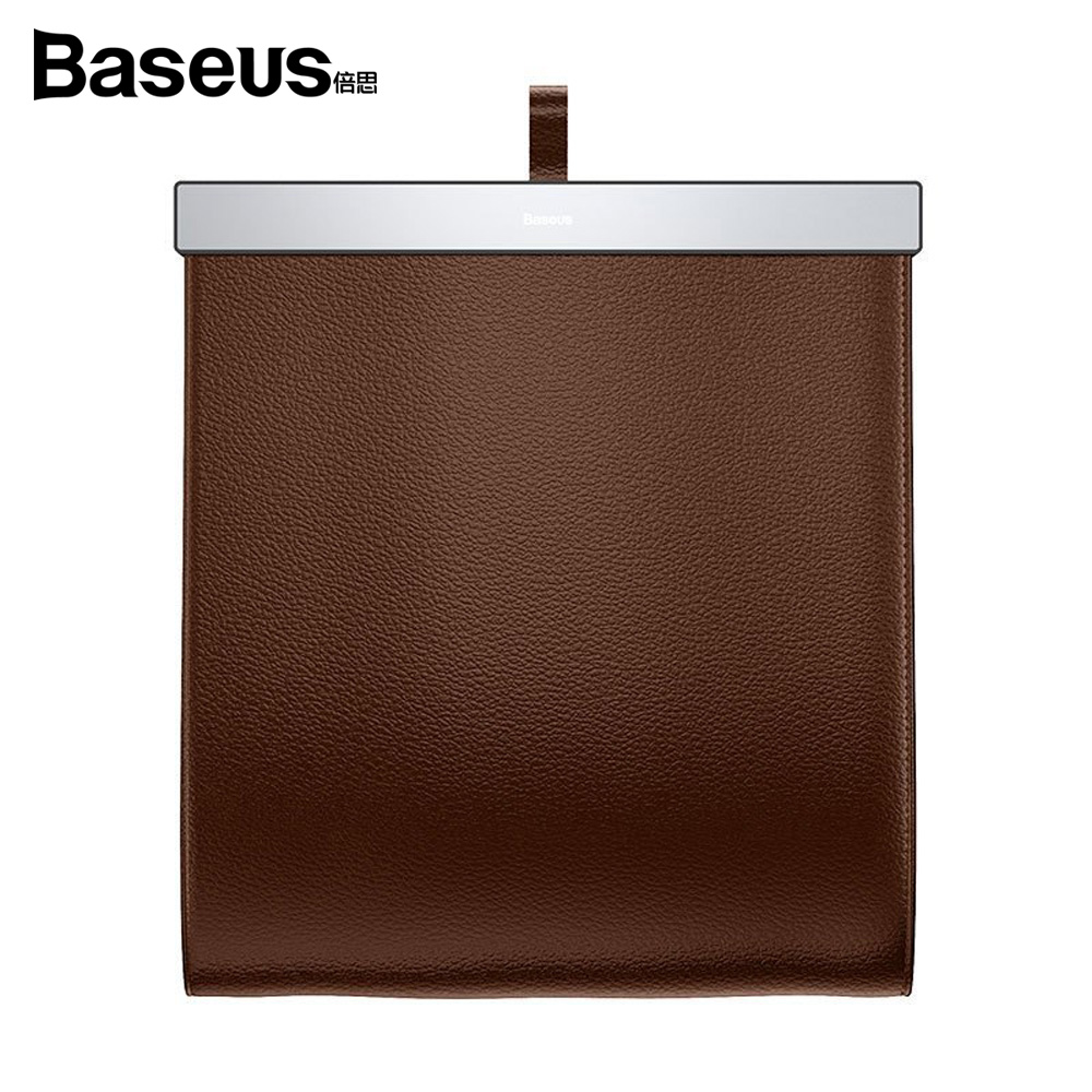 베이스어스 차량용 뒷좌석 대용량 쓰레기통 (브라운)