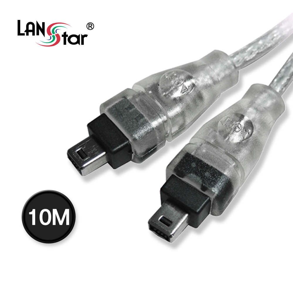1394투명케이블 , 4P-4P , M／M, 10M