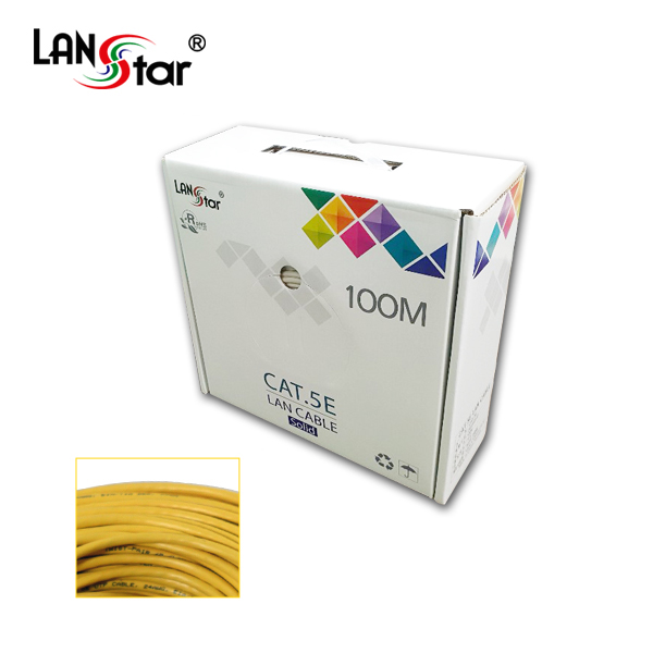 UTP 랜케이블 , CAT.5E, BOX, 100M , Yellow, 24AWG BOA