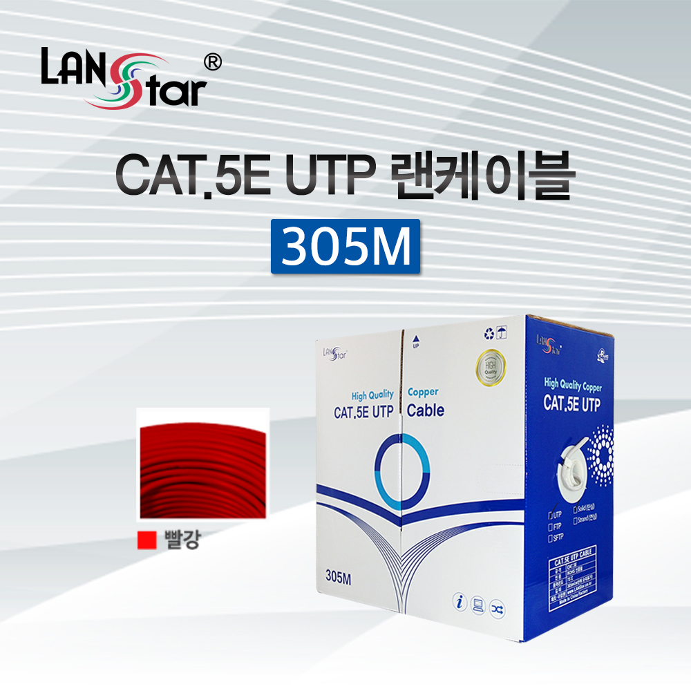 CAT.5E UTP BOX 300M[305M]Red, 24AWG