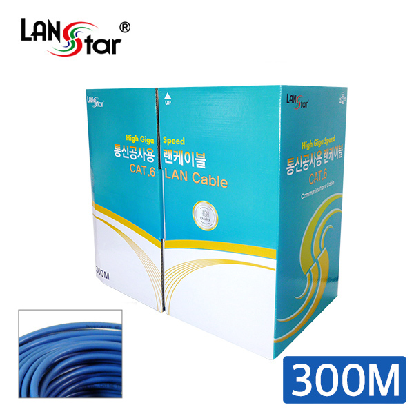 D[10117]UTP 랜케이블, CAT.6, BOX, 300M,RO, Blue