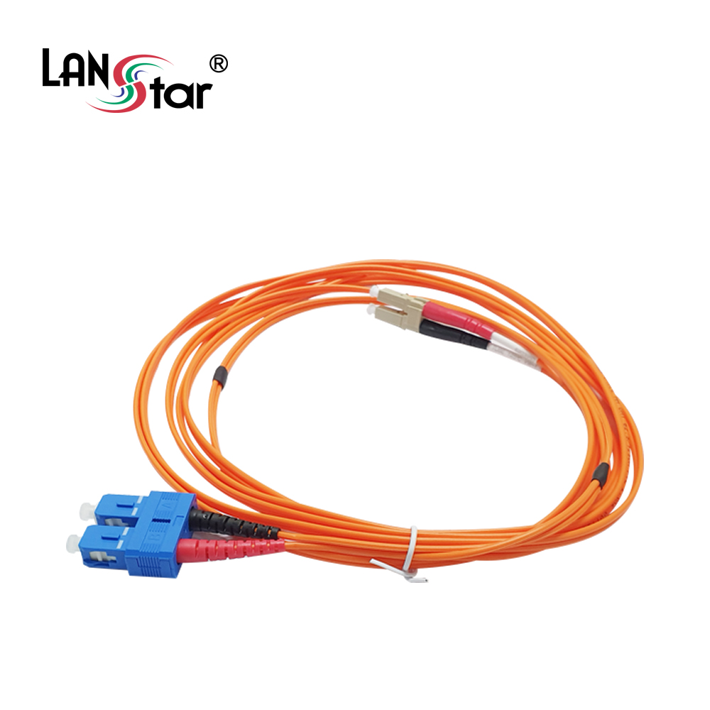 광케이블, 멀티모드(M／M), SC-LC, 15M 주황