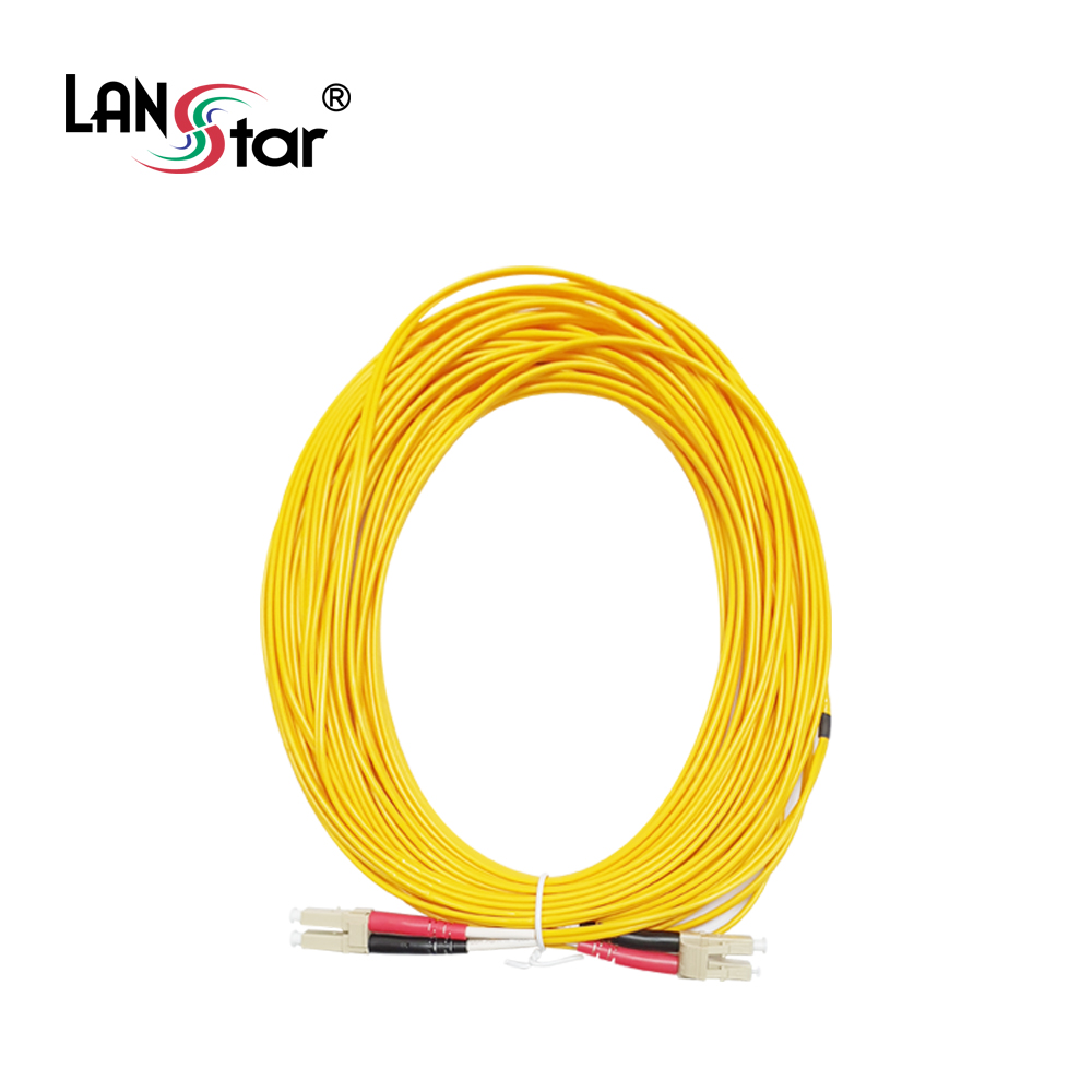 광케이블, 싱글모드(S／M), LC-LC, 20M 노랑색