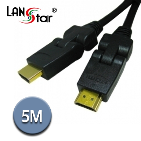 HDMI회전1.3케이블 ,HDMI19P M／M, 360도, 4K 60Hz, 5M