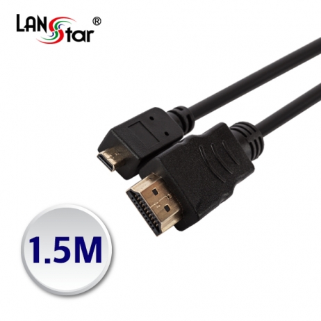 D[10242]HDMI 마이크로케이블, HDMI A／M-Micro D／M,4K 60Hz, 1.5M