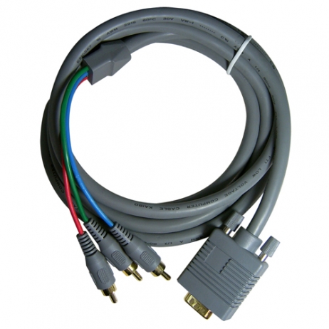 D[10308]RGB／3R케이블, HDB15P／M-3RCA／M, 5M