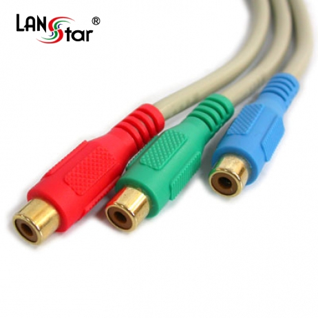 RGB／3R젠더케이블 , HDB15／M-3RCA／F, 0.15M