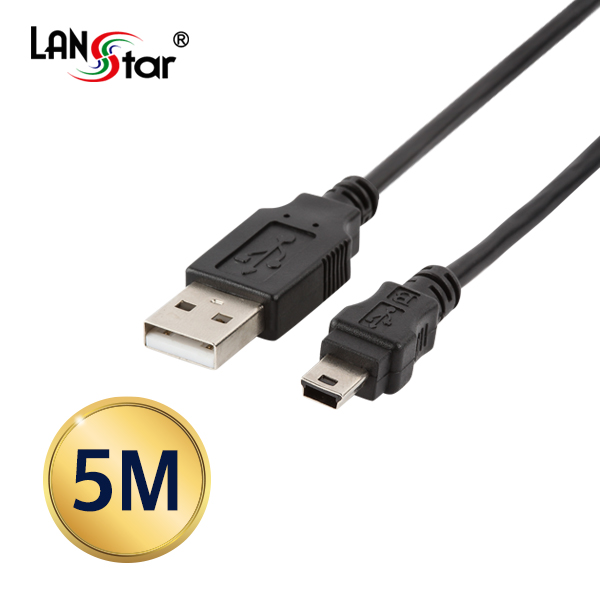 USB2.0미니케이블, USB A／M-5PIN Mini, 5M