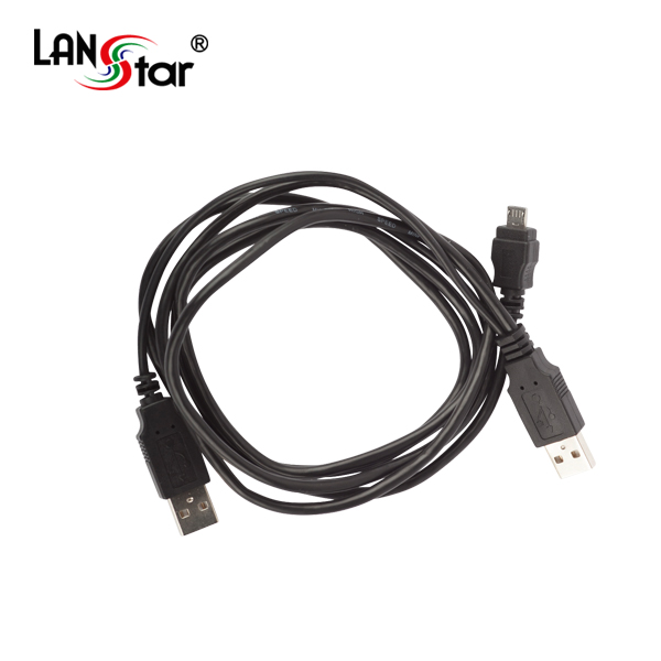 USB2.0 MICRO듀얼케이블, A*2／M-MICRO B／M, 1.5M