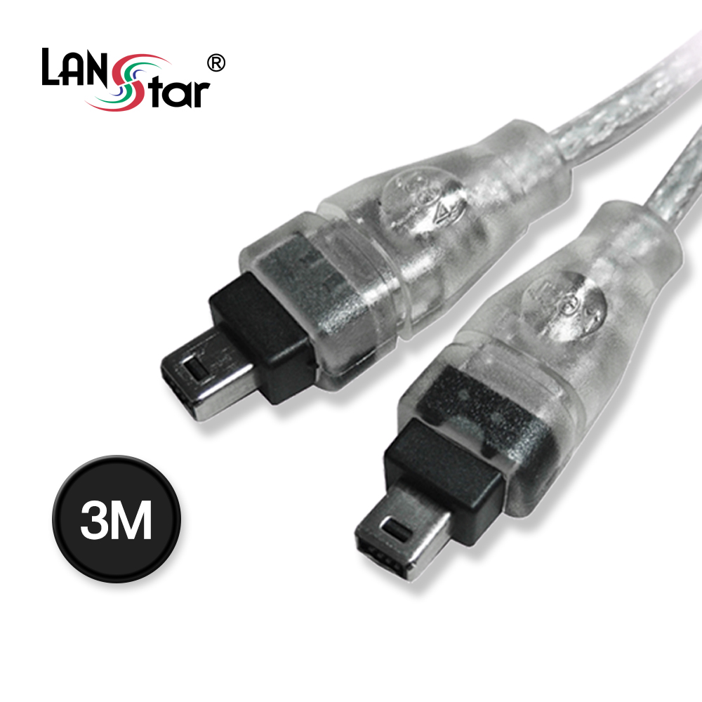 1394투명케이블 , 4P-4P , M／M, 3M