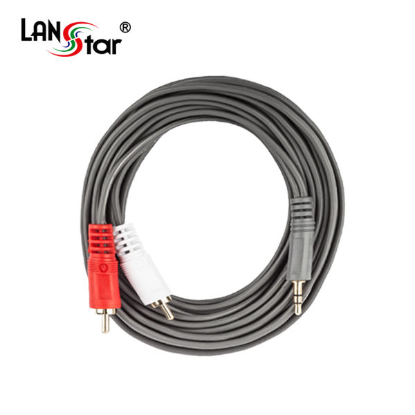 AV케이블 ,2RCA／M-3.5ST／M, 3pi, 3M