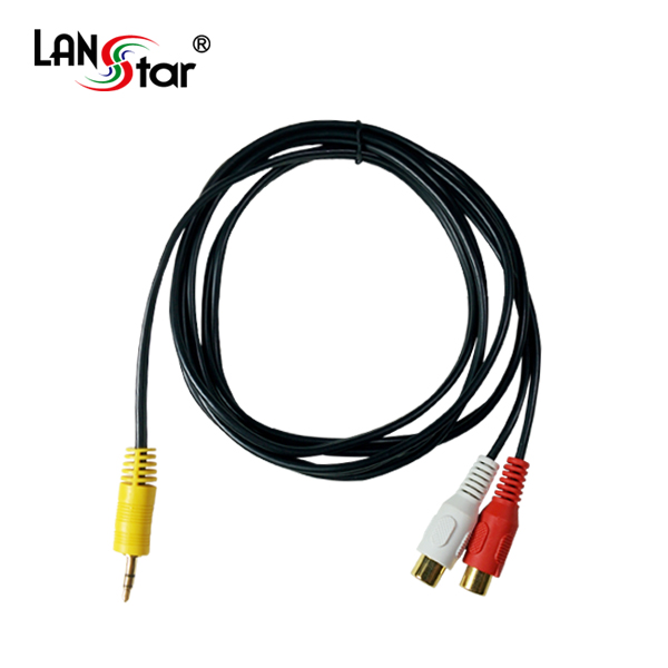 AV케이블 ,2RCA／F-3.5ST／M, 3pi, 5M