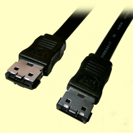 D[10552]ESATA케이블, M／M, BLACK, 1M