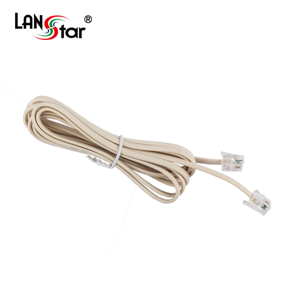 전화선 케이블, RJ12, 6P2C, IVORY, 1.8M