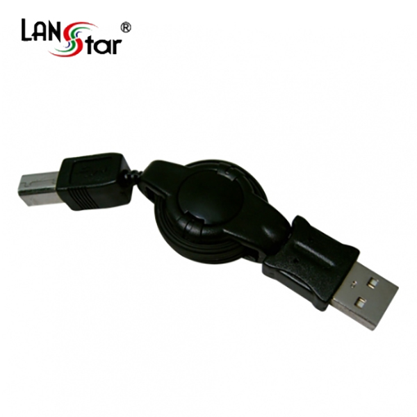 [LANstar] 자동감김케이블 USB2.0 A／B M／M 1M[10658]