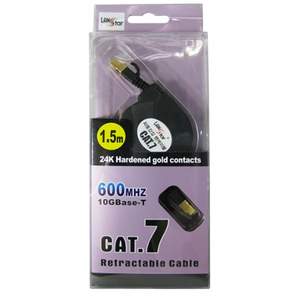 자동감김케이블 , UTP LAN, CAT.7, 1.5M