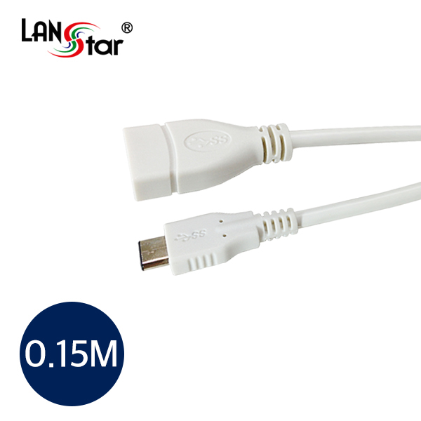 [USB 3.1] 케이블 USB 3.1 C/M-3.0 A/F 0.15M White
