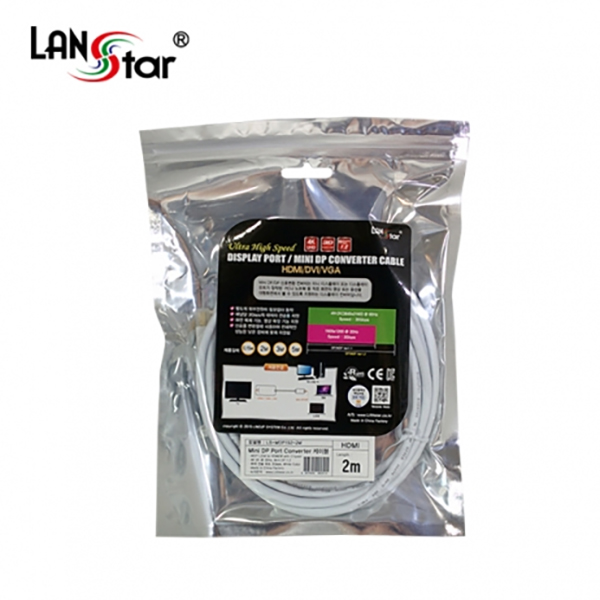 신호변환기, Mini 디스플레이 to HDMI, 4K*2K 30Hz, 2M