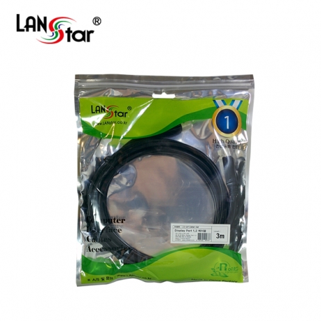 디스플레이 Port 케이블, VER1.2, 4K*2K/60MHZ, M/M, 3M