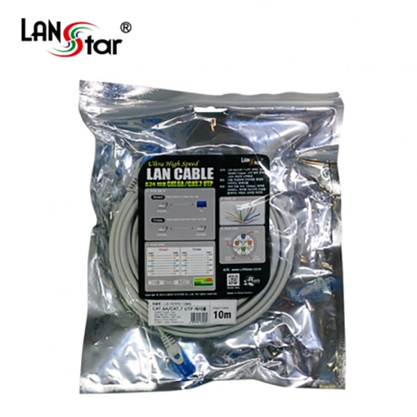 CAT.6A UTP/CAT.7 UTP 케이블, 26AWG COPPER, 500MHZ, 10G, 10M
