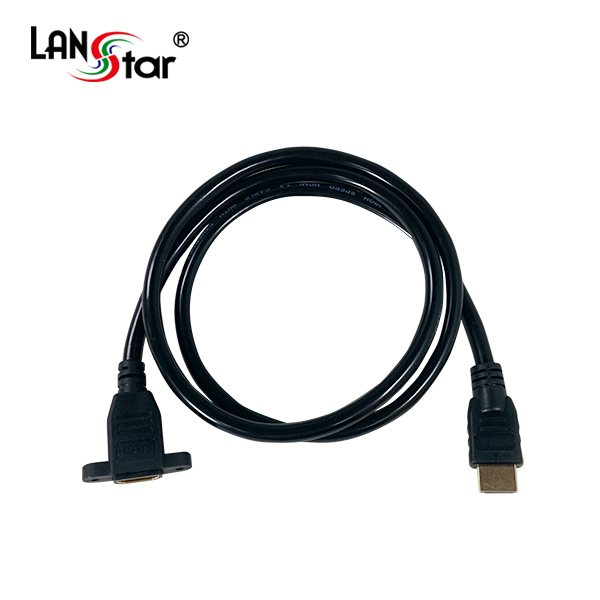 HDMI 판넬형케이블 19P M/F SCREW 나사고정, 4K*2K 60Hz, 1M