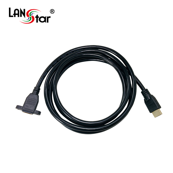 HDMI 판넬형케이블 19P M/F SCREW 나사고정, 4K*2K 60Hz, 2M