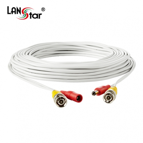 영상 파워케이블,HD CCTV CABLE with Power, White, 15M