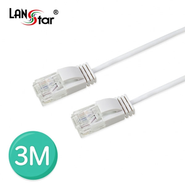CAT.6A UTP Slim 케이블, 32AWG, TPE, DIRECT 3M, WHITE