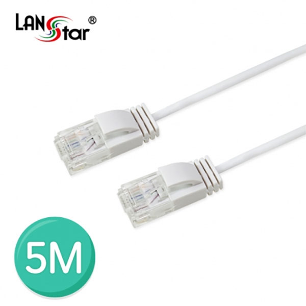 CAT.6A UTP Slim 케이블, 32AWG, TPE, DIRECT 5M, WHITE