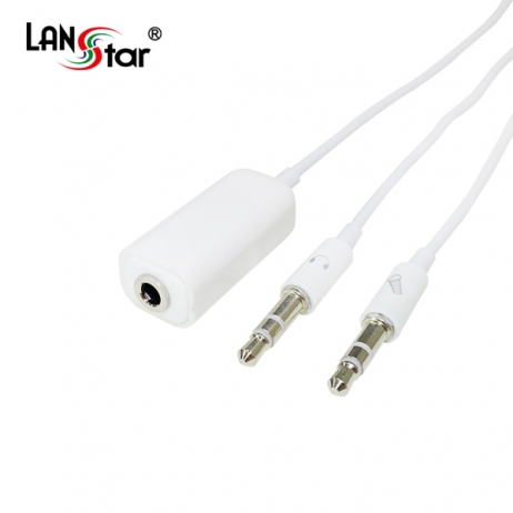 PC 헤드셋 변환케이블 White 0.7M