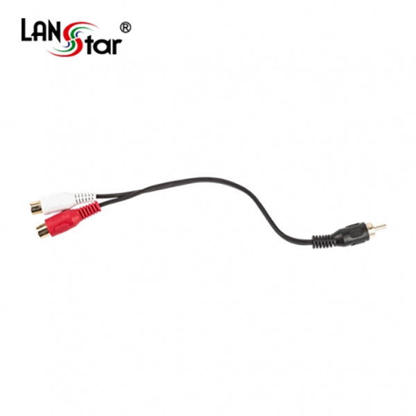 젠더케이블 , 2RCA／F-1RCA／M, 0.15M