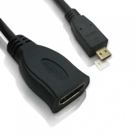 D[20103]HDMI마이크로케이블, HDMI A/F-Micro D/M, 4K 60Hz, 0.15M