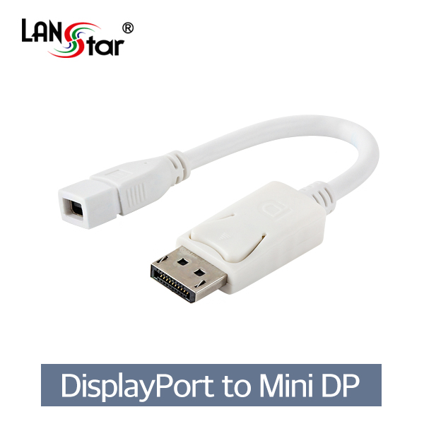 디스플레이 Port 변환 케이블, Mini DP(F)-DP(M), 4K*2K 60Hz 0.2M