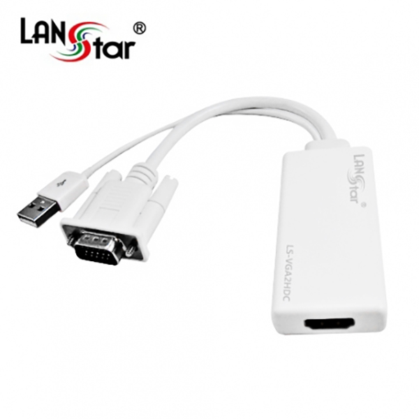 VGA TO HDMI 컨버터 케이블 타입 (오디오지원) 0.12M