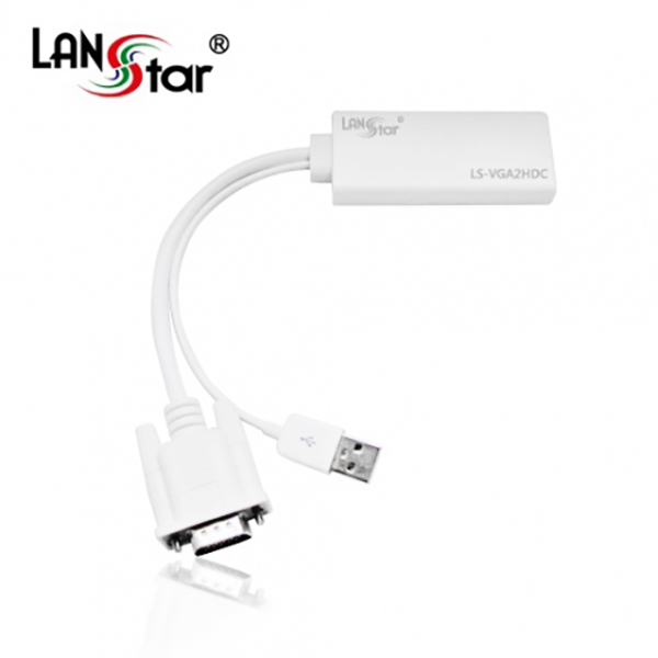 VGA TO HDMI 컨버터 케이블 타입 (오디오지원) 0.12M