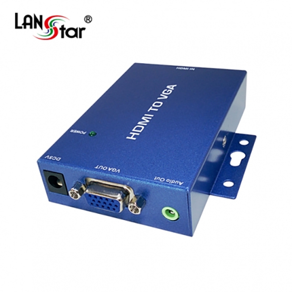 HDMI TO VGA 컨버터,BLUE, 오디오 지원