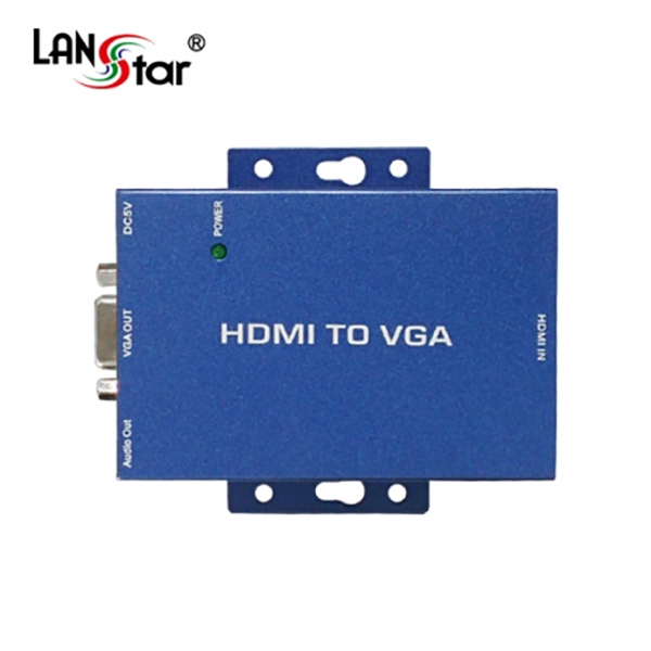 HDMI TO VGA 컨버터,BLUE, 오디오 지원