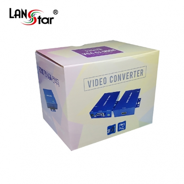 HDMI TO VGA 컨버터,BLUE, 오디오 지원