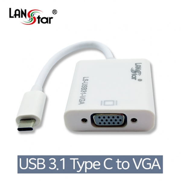 신호변환 컨버터 USB 3.1(M) TO VGA(F) 0.15M, Full HD 60Mhz