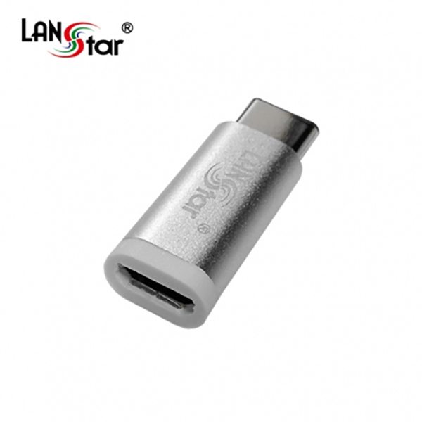USB 3.1 C-Type OTG젠더 C/M-2.0 MicroB/F, 실버메탈 포장타입