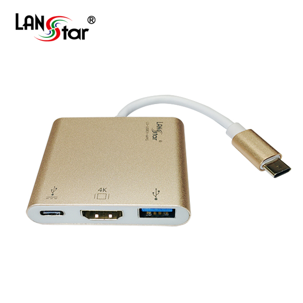 USB 3.1 To HDMI (4k지원) 멀티포트, 3.1(충전)+3.0(OTG), Gold